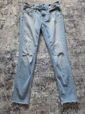 Vigoss Light Blue Skinny Ripped Knee Jeans